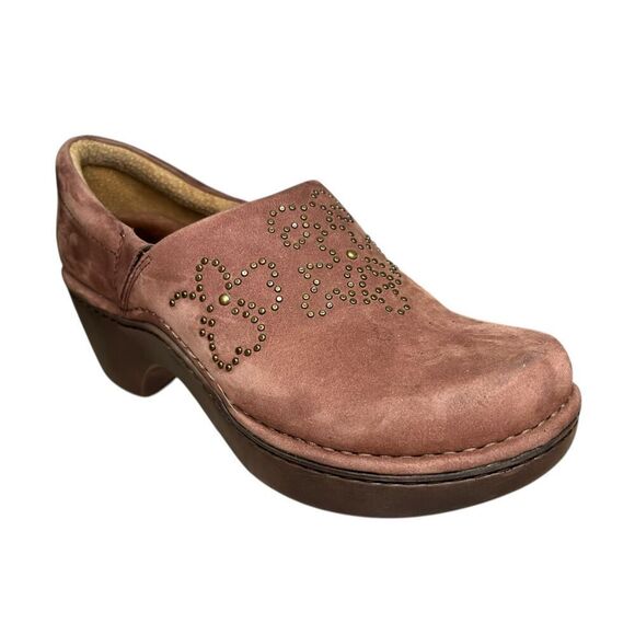ARIAT Women’s 8 Strathmore Studded Clogs Brown Suede Western Comfort Shoes - Picture 1 of 9